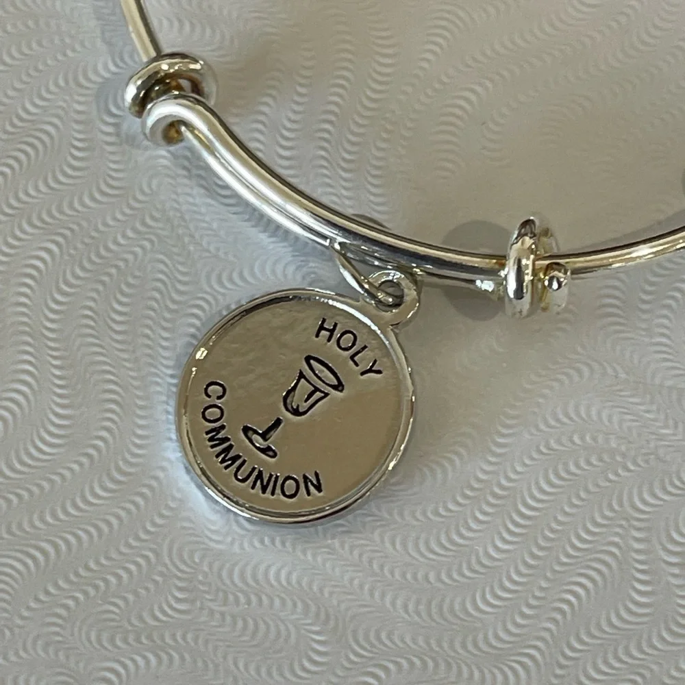First Communion Bracelet with charms handmade NWOT